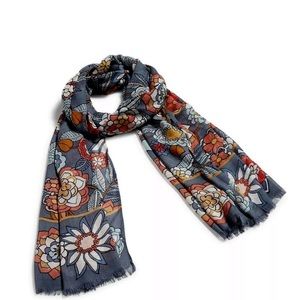 Soft Fringe Scarf Tropical Evening